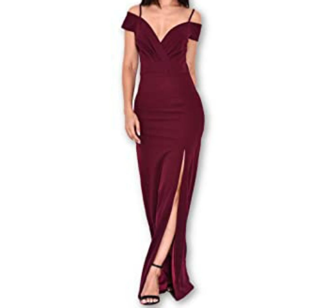 AX Paris Plum Wrap Over Maxi Dress